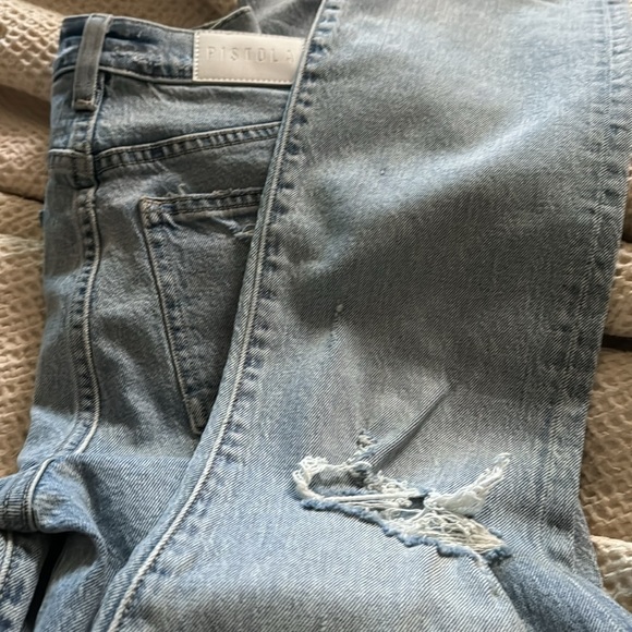 Pistola Lennon Rainer Distress Crop Ankle Flare Bootcut Jean Distressed 26 - Picture 5 of 5